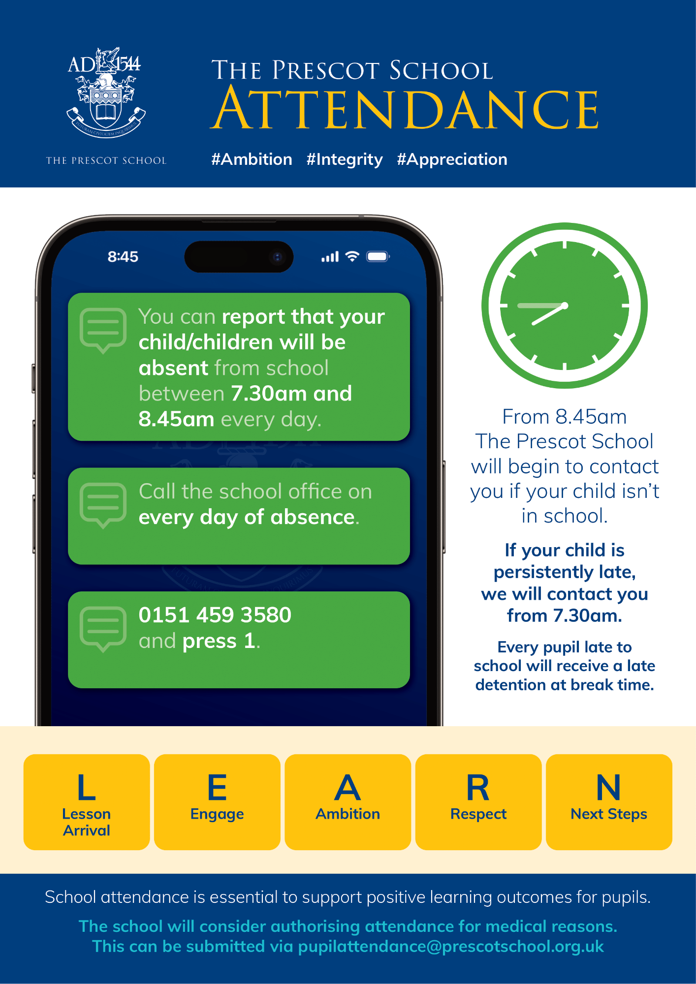 how to report absence graphic
